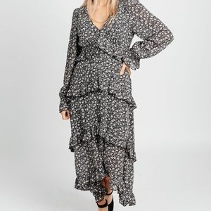 NWT The Madsen Floral Ruffle Detail Dress From Piper and Scoot